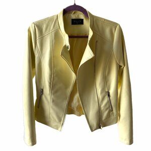 Yellow Faux Leather Jacket
